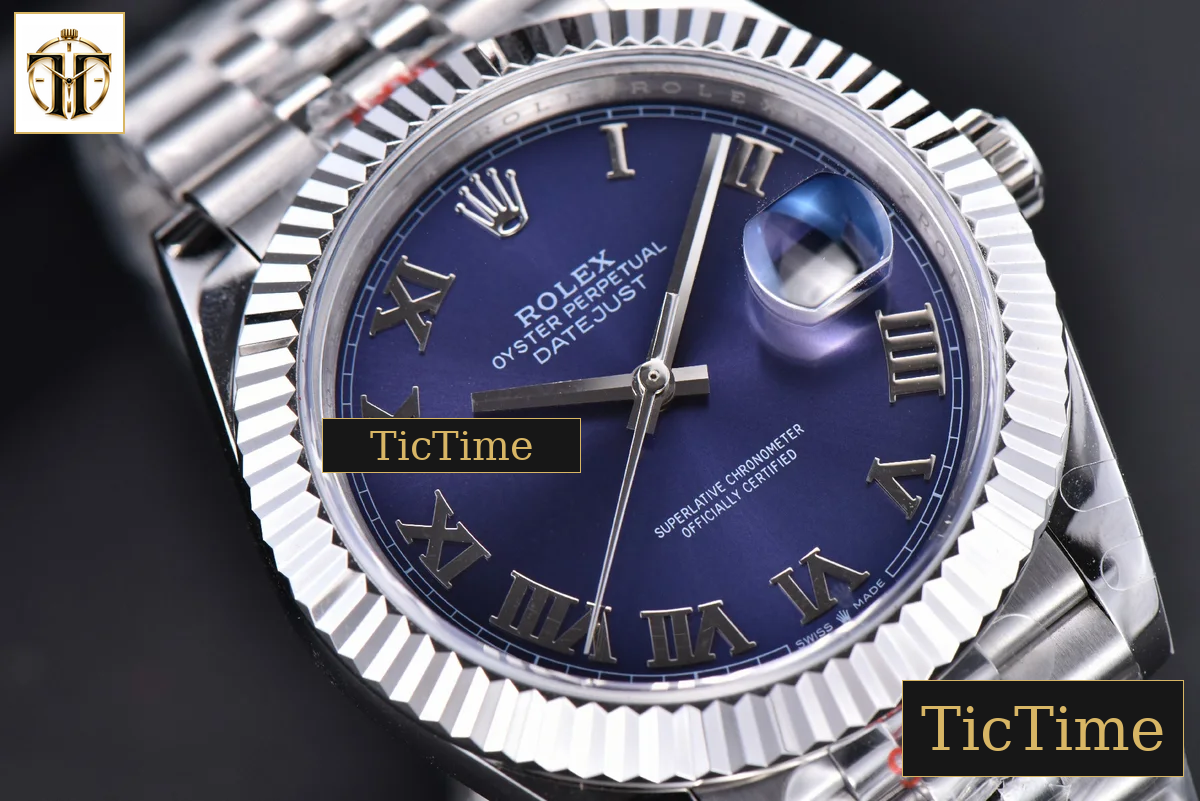 Datejust 41mm GMF SS Blue Dial Roma Marker Fluted Bezel Jubille Bracelet VR3235 — foto 11