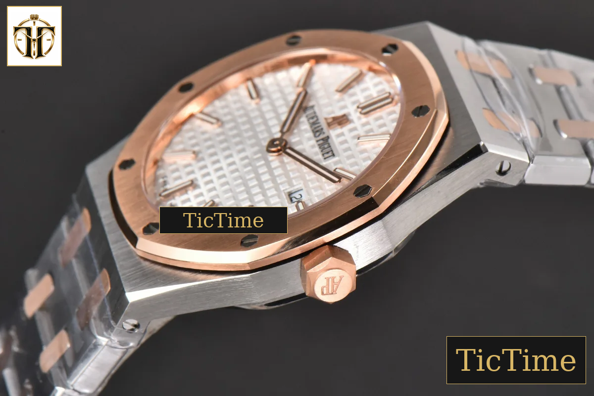 Royal Oak Ladies 33mm 8F RG/SS White Dial RG/SS Bracelet Swiss Quartz — foto 12