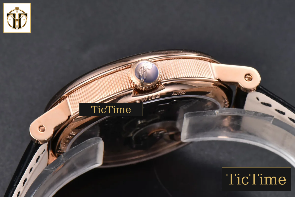 Tradition 7057BR 40mm ZF RG Gray Dial Black Subdial Black Leather Strap A505 — foto 12