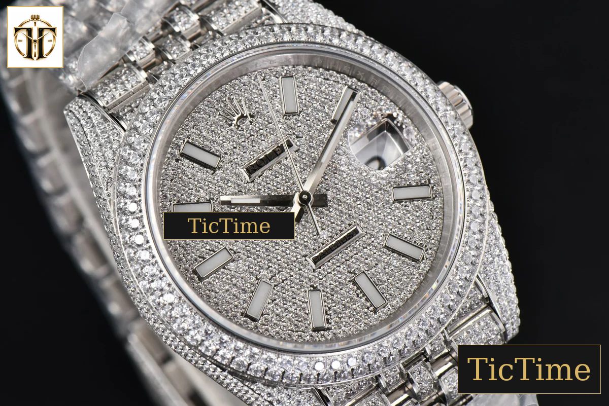 Datejust Full 41mm GMF Diamond Diamond Lume Dial Jubilee Bracelet A2824 — foto 11