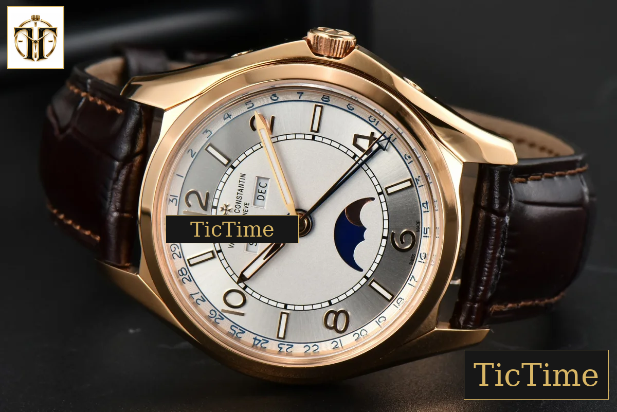Fiftysix Complete Calendar 40mm ZF RG White Dial Brown Leather Strap A2460 — foto 11