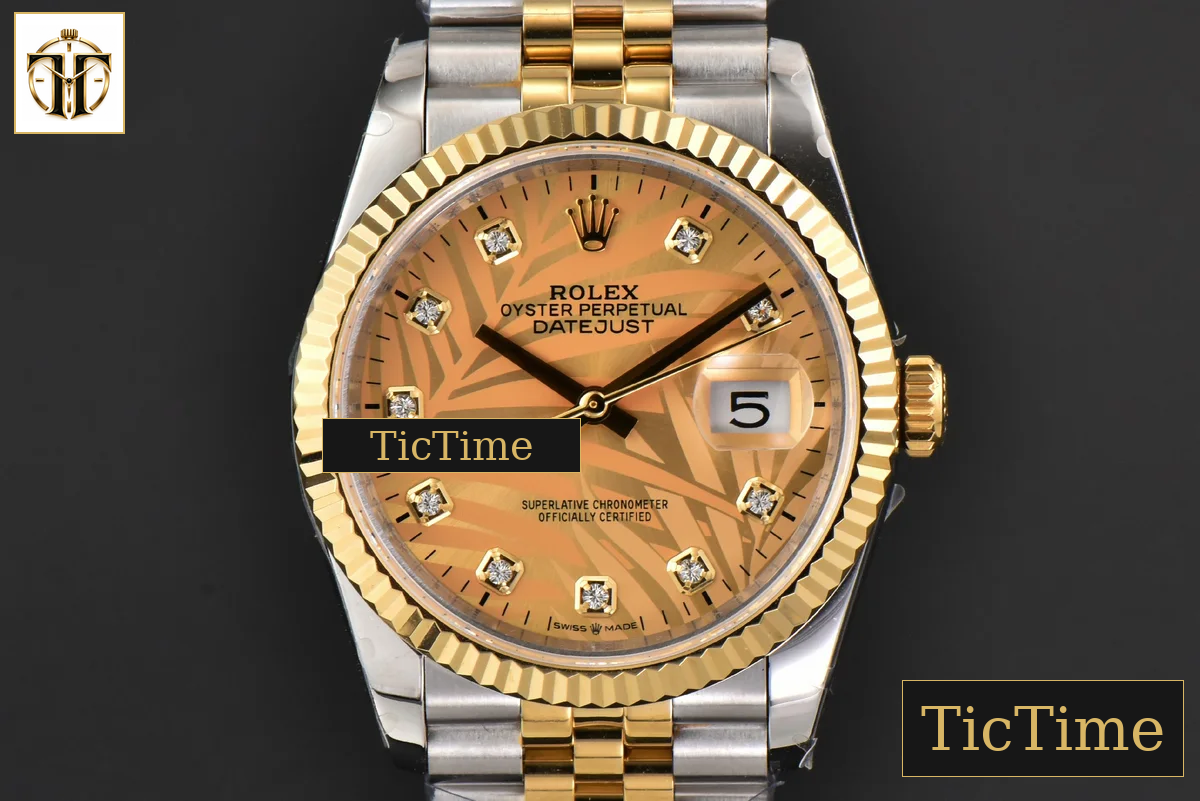 DateJust 36mm BPF YG/SS Fluted YG Plam Dial Diamond Marker Jubilee Bracelet 3235 — foto 2