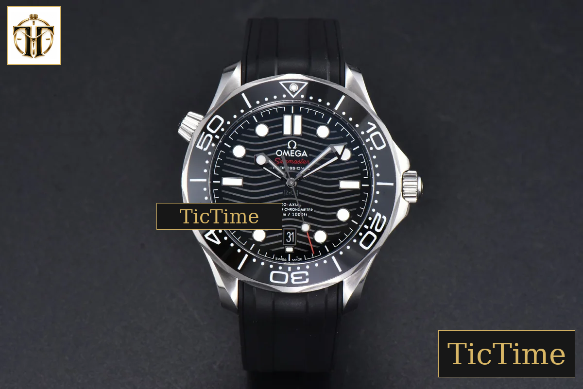 Seamaster Diver 300M 42mm ZF Black Ceramic Black Dial Black Rubber Strap A8800 — foto 3