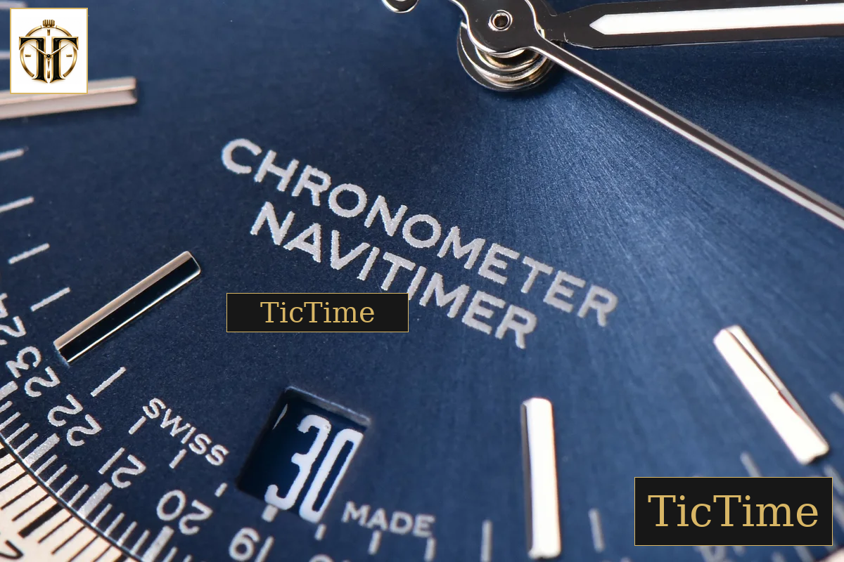 Navitimer 38mm TF SS Blue Dial White Bezel Blue Leather Strap A2824 — foto 6