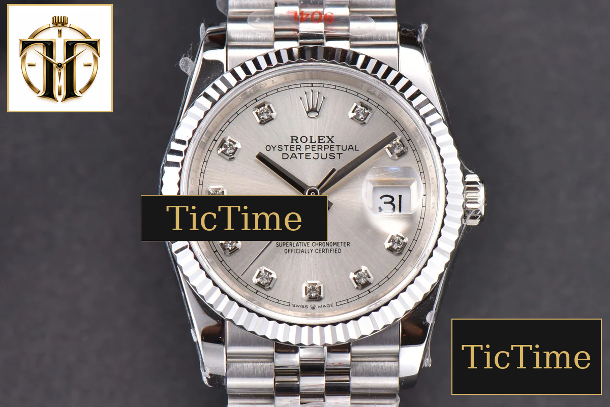 DateJust 36mm GMF SS Silver Dial Diamond Marker Jubilee Bracelet VR3235 — foto 3