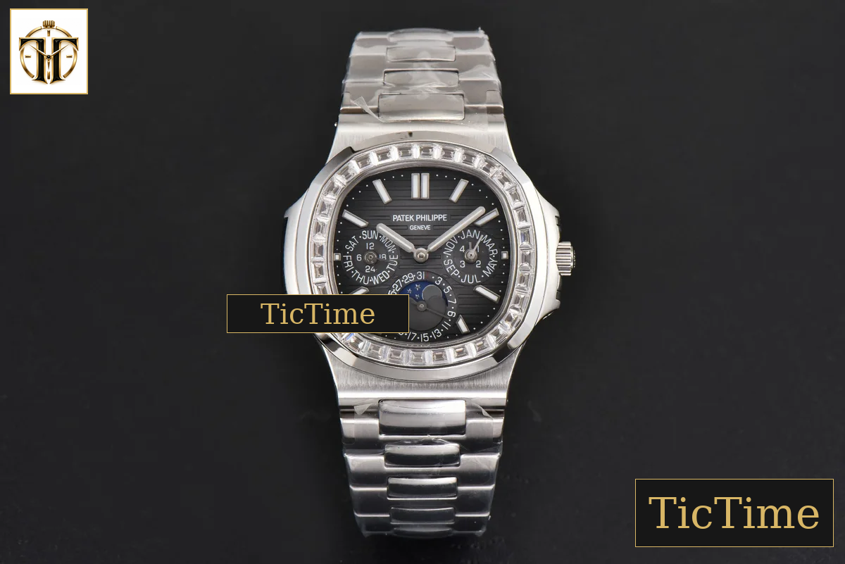 Nautilus 5740 40mm TWF Diamond Black Dial SS Bracelet A240 — foto 3