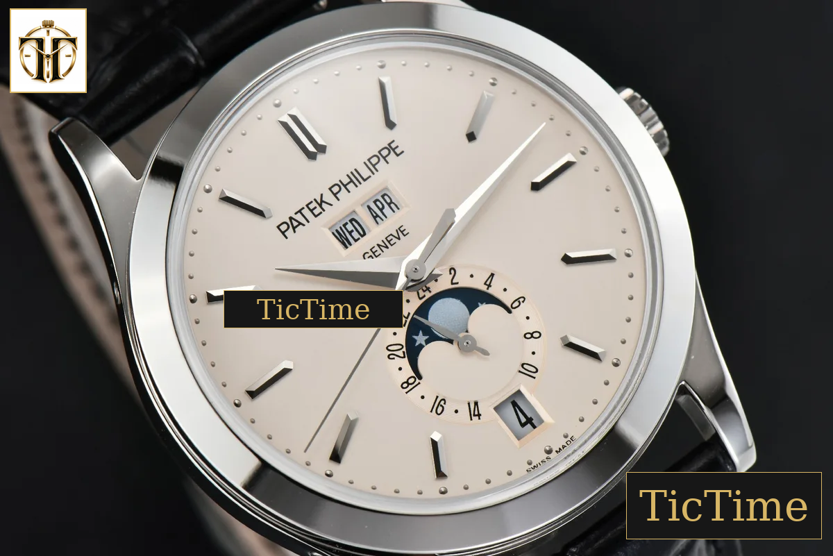 Complications 5396 38.5mm ZF White Dial Moonphase Stick Markers Black Leather Strap MY9015 — foto 11