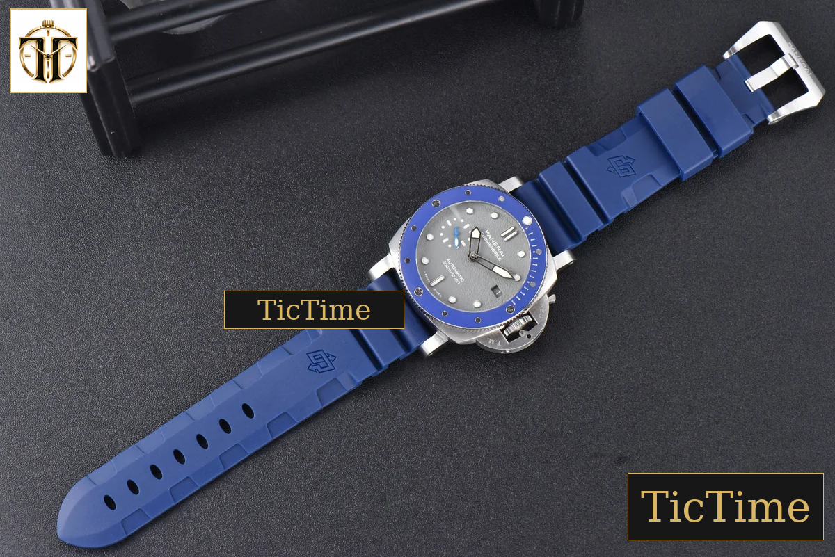 Submersible PAM959 42mm VSF Black Dial Blue Bezel Rubber Strap Asia XXXIV — foto 28
