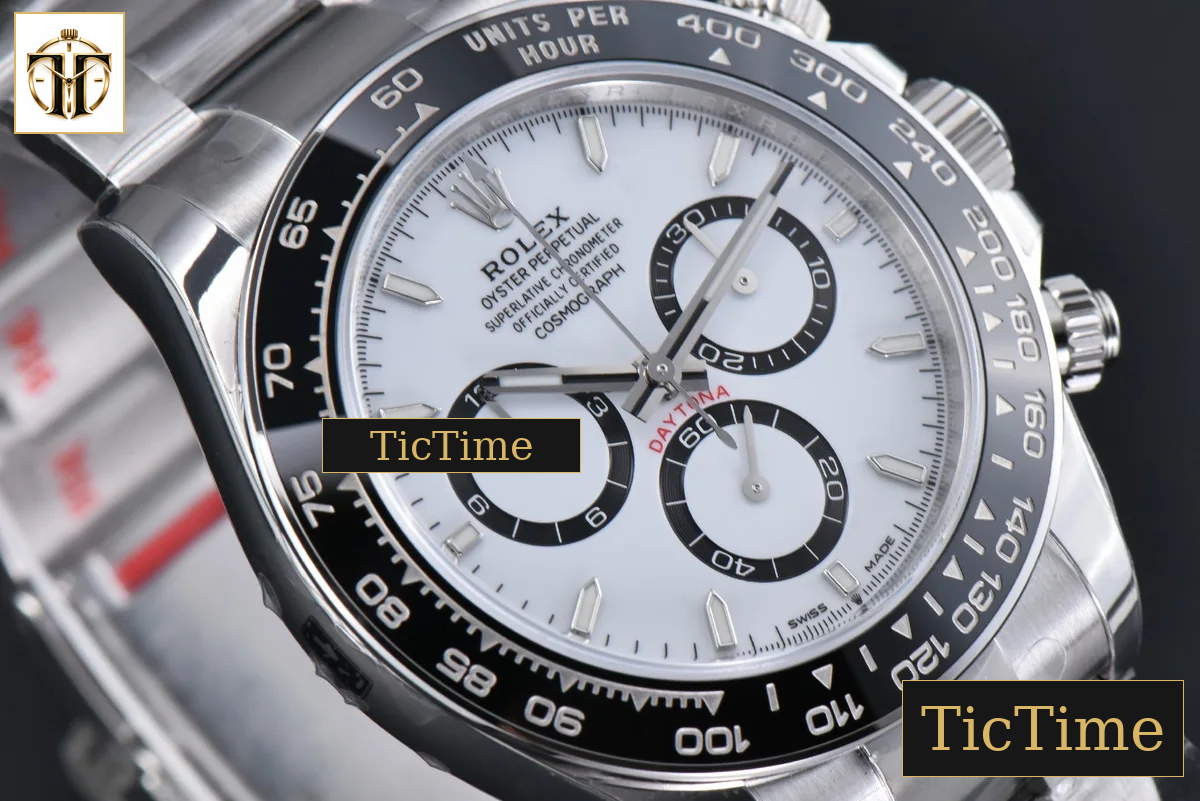 Daytona Panda 904L 126500 40mm VSF White Dial SS Braclet DD4131 — foto 15