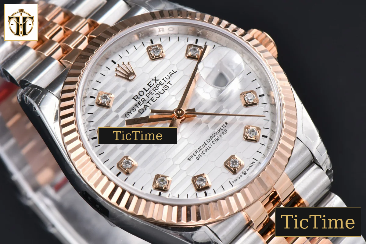 DateJust 36mm VSF RG/SS Silver Motif Dial Diamond Marker Jubilee VS3235 — foto 15