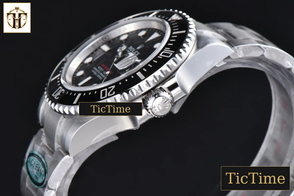 Sea-Dweller 126600 43mm Clean Factory Black Ceramic ‘Red Text’ SS Bracelet VR3235 — foto 11
