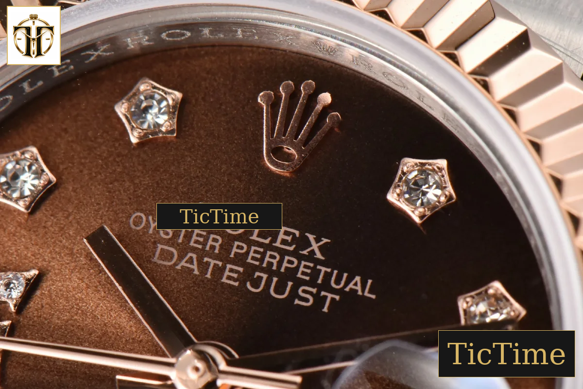 DateJust Ladies 28mm WF RG/SS Brown Dial Diamond Roma Marker Jubilee Bracelet A2236 — foto 6