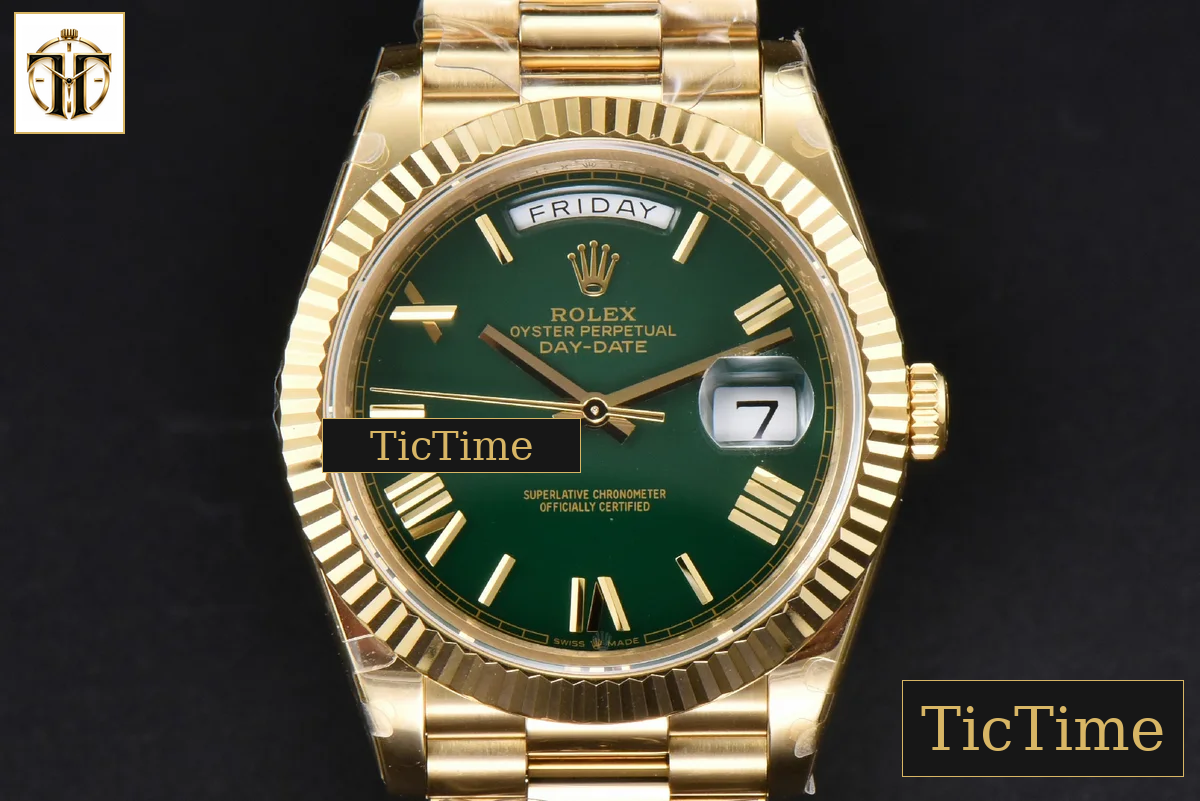 DayDate 904L 40mm BPF YG Green Dial YG Bracelet A2813 — foto 2