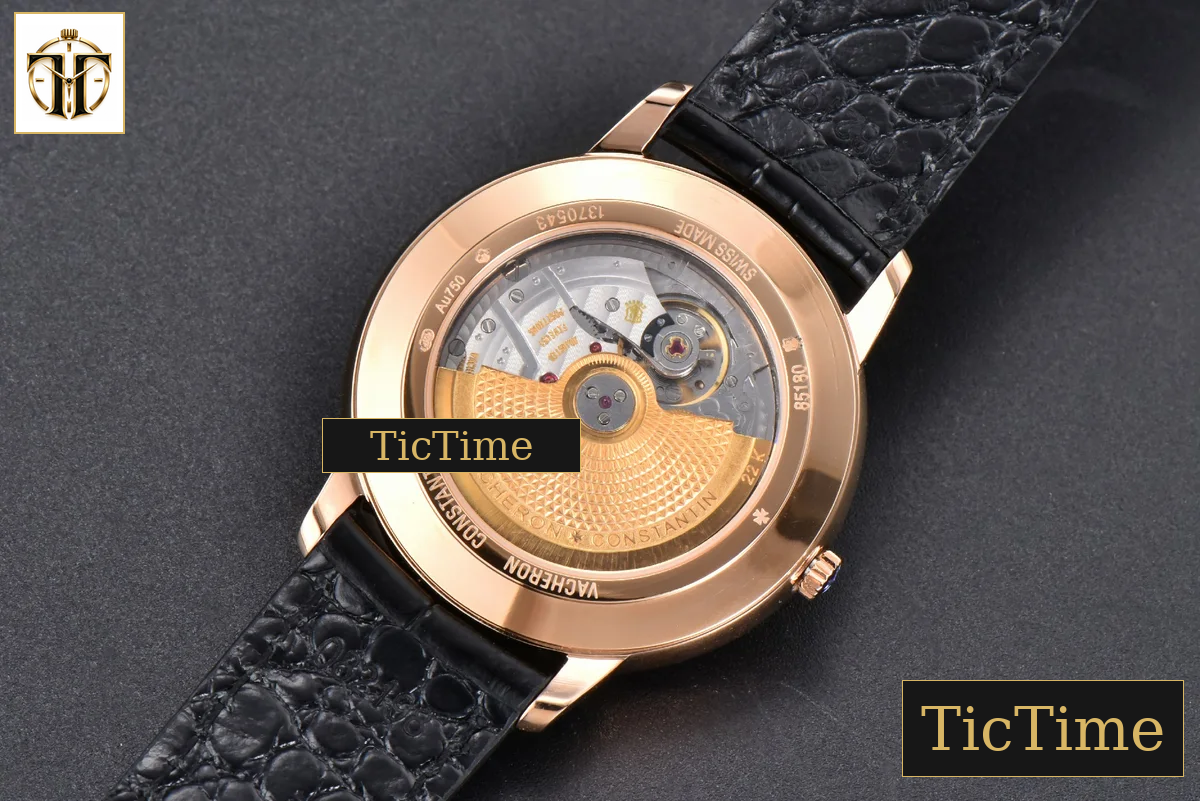 Patrimony Date 40mm ZF RG Black Dial Black Leather Strap Miyota 9015 — foto 14