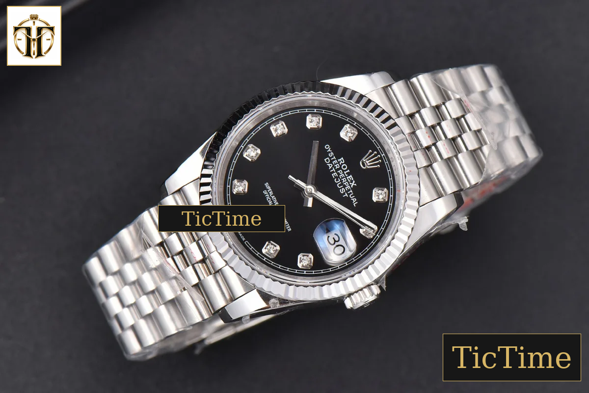 DateJust 36mm GMF SS Black Dial Diamond Marker Jubilee Bracelet VR3235 — foto 3