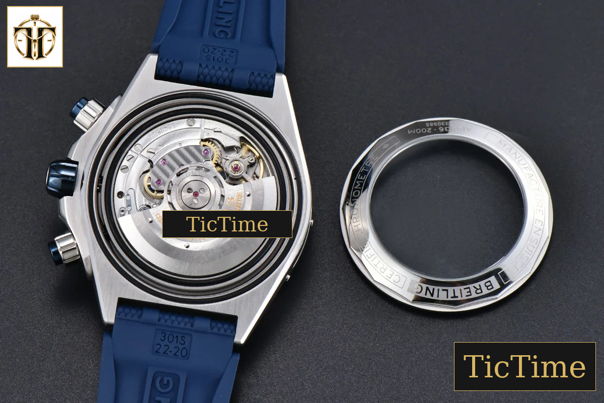 Chronomat B01 44mm BLSF Blue Bezel Blue Dial White Subdial White Rubber Strap 7750 — foto 19