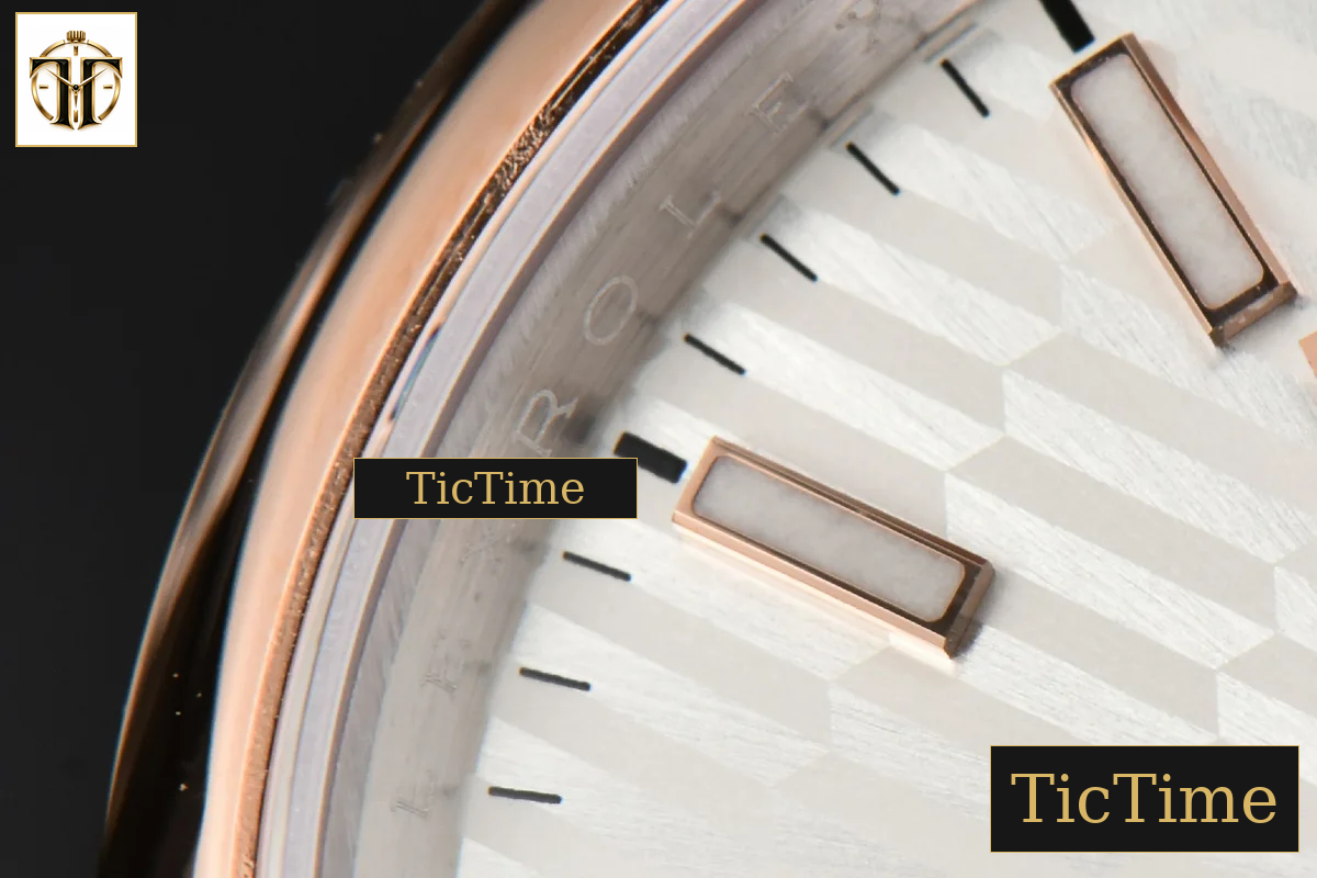 DateJust 36mm BPF RG/SS Smooth Bezel Silver Motif Dial Jubilee Bracelet A2824 — foto 6