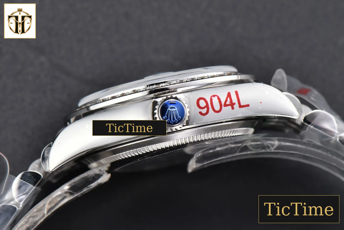 DateJust 904L 31mm GMF Diamond Bezel Blue Flowers Dial Jubilee Bracelet A2824 — foto 17