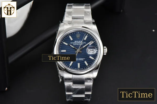 Foto frontal — DateJust Smooth 36mm BPF Blue Motif Dial Oyster Bracelet A2824