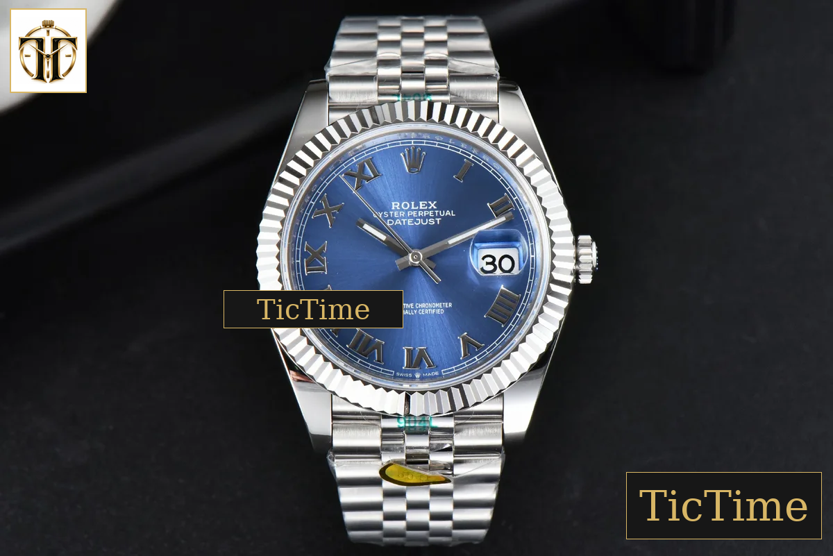 DateJust 126334 41mm ZF Blue Dial Roma Marker Jubilee Bracelet 2824 — foto 3