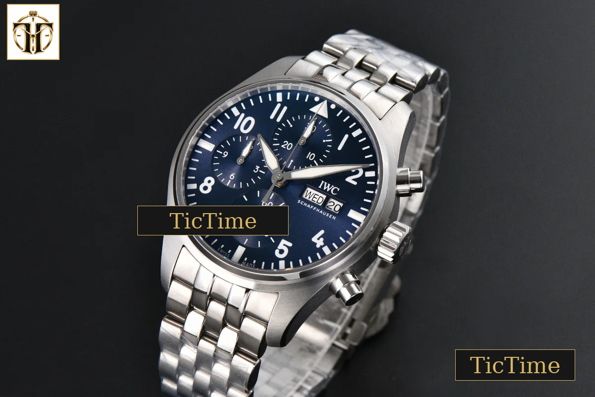 Pilot Chrono IW388102 41mm APSF Blue Dial SS Bracelet SA69385 — foto 5