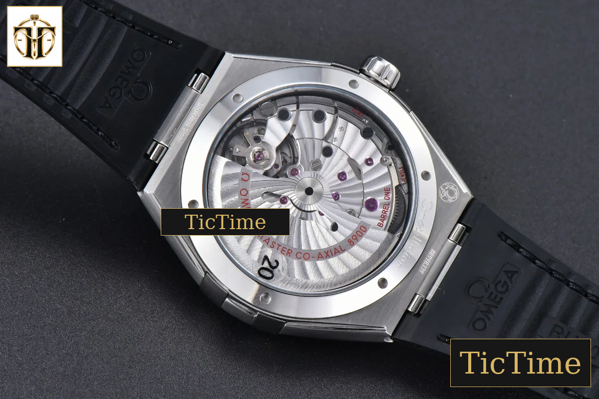 Constellation 41mm VSF Black Ceramic Black Dial Black Gummy Strap A8900 — foto 16