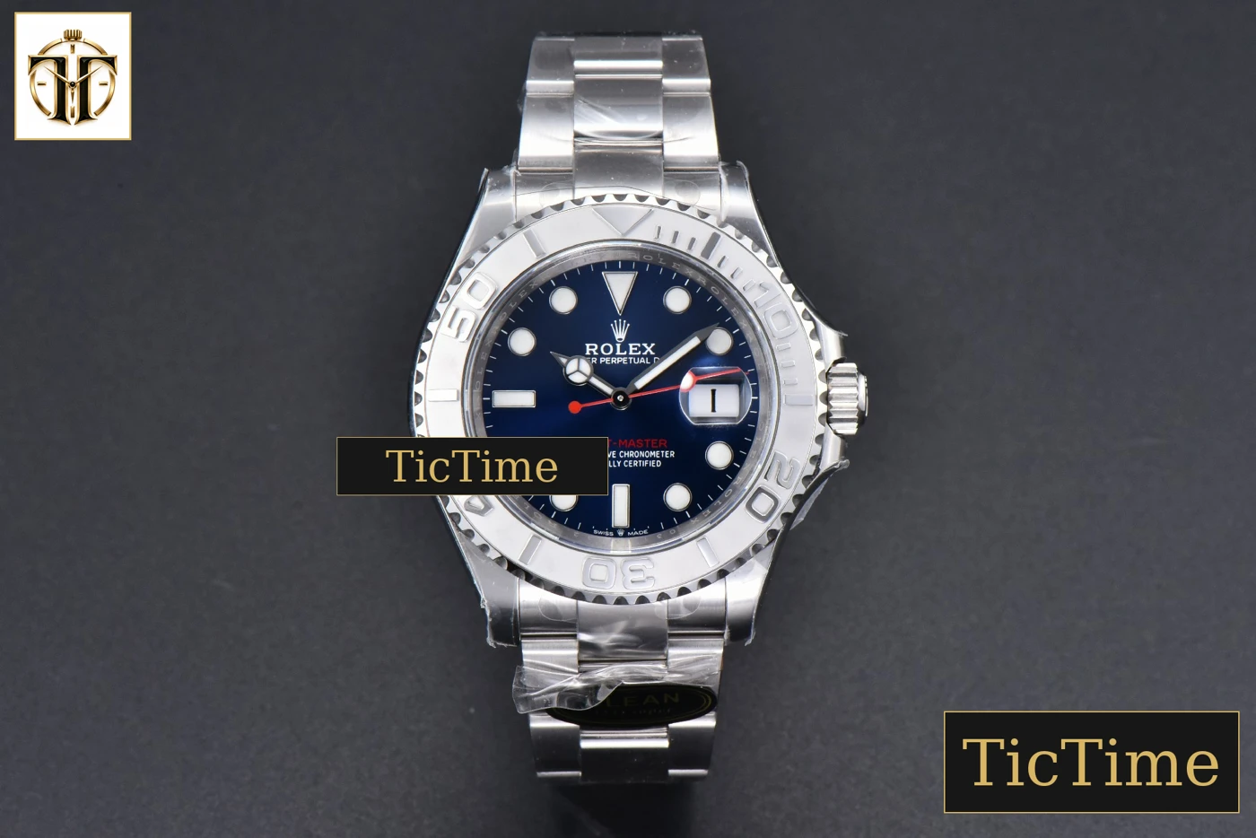 Vista frontal — Yacht-Master 904L 126622 40mm Clean Factory Blue Dial SS Bracelet VR3235