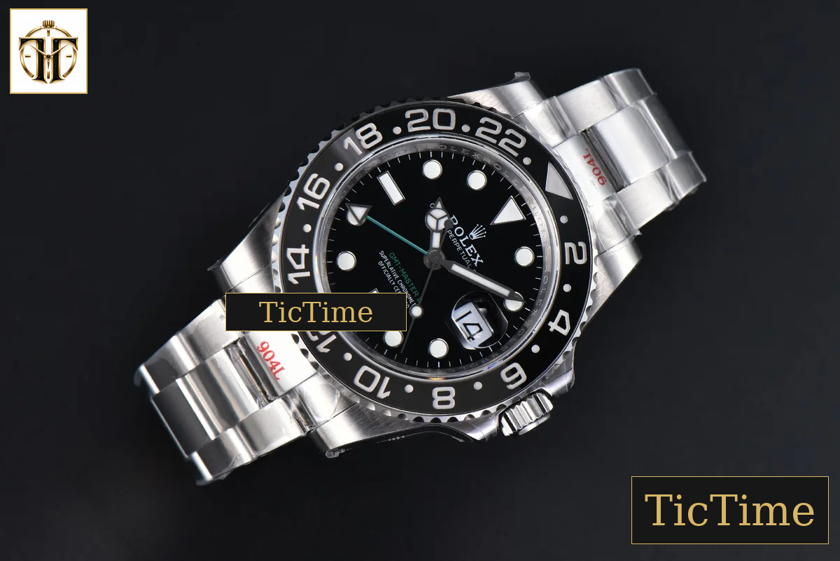 GMT Master II GRNR 904L 126710 40mm GMF Black/Gray Bezel Black Dial Osyter Bracelet VR3285 — foto 4