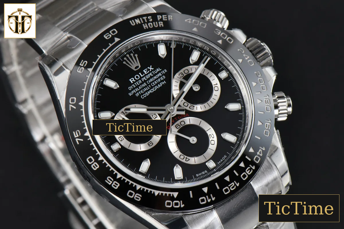 Daytona 116500 BTF Black Ceramic Black Dial SS Bracelet 4130 — foto 12