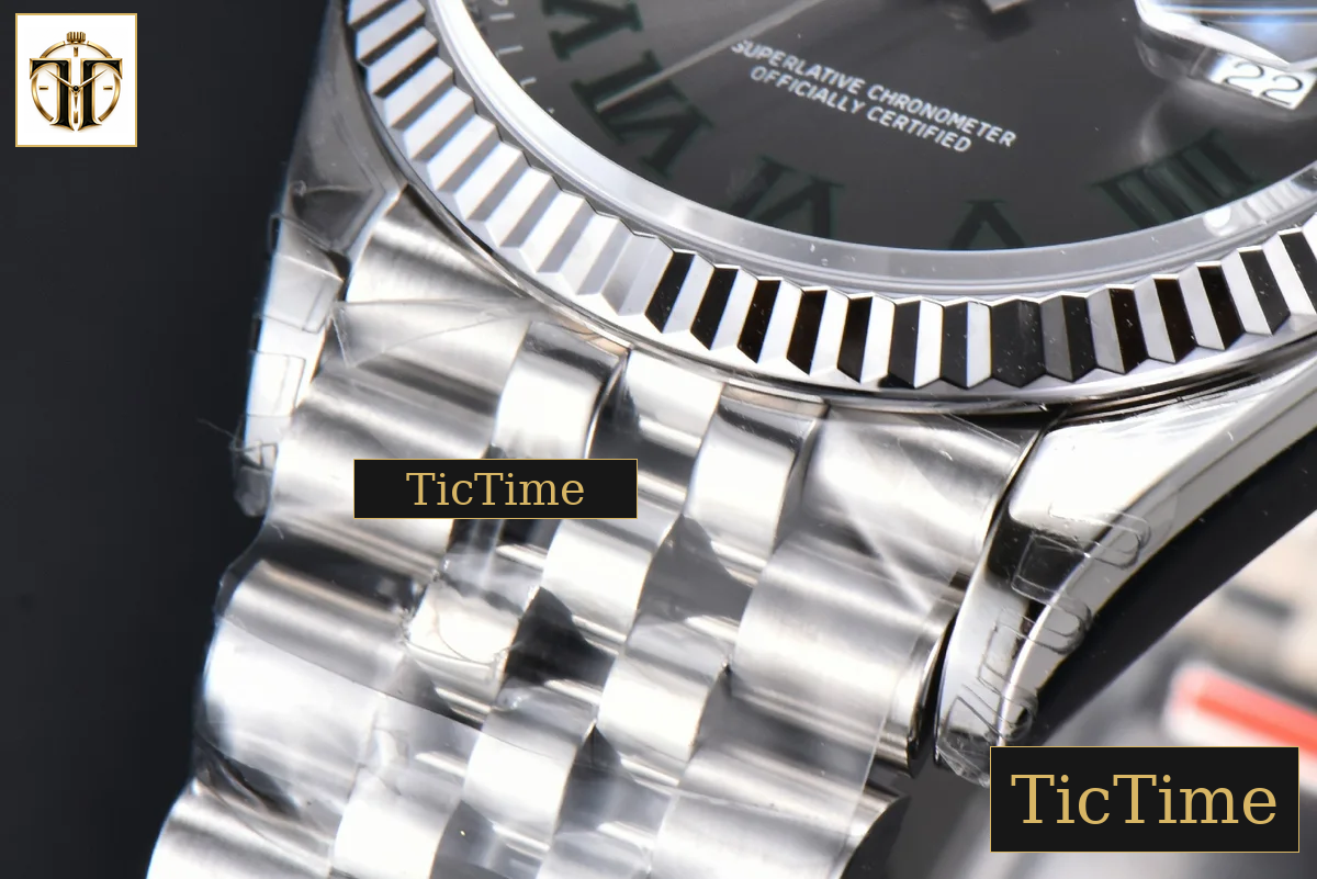 DateJust 904L Wimbeldon 36mm VSF Gray Dial Green Marker Jubilee VS3235 — foto 11