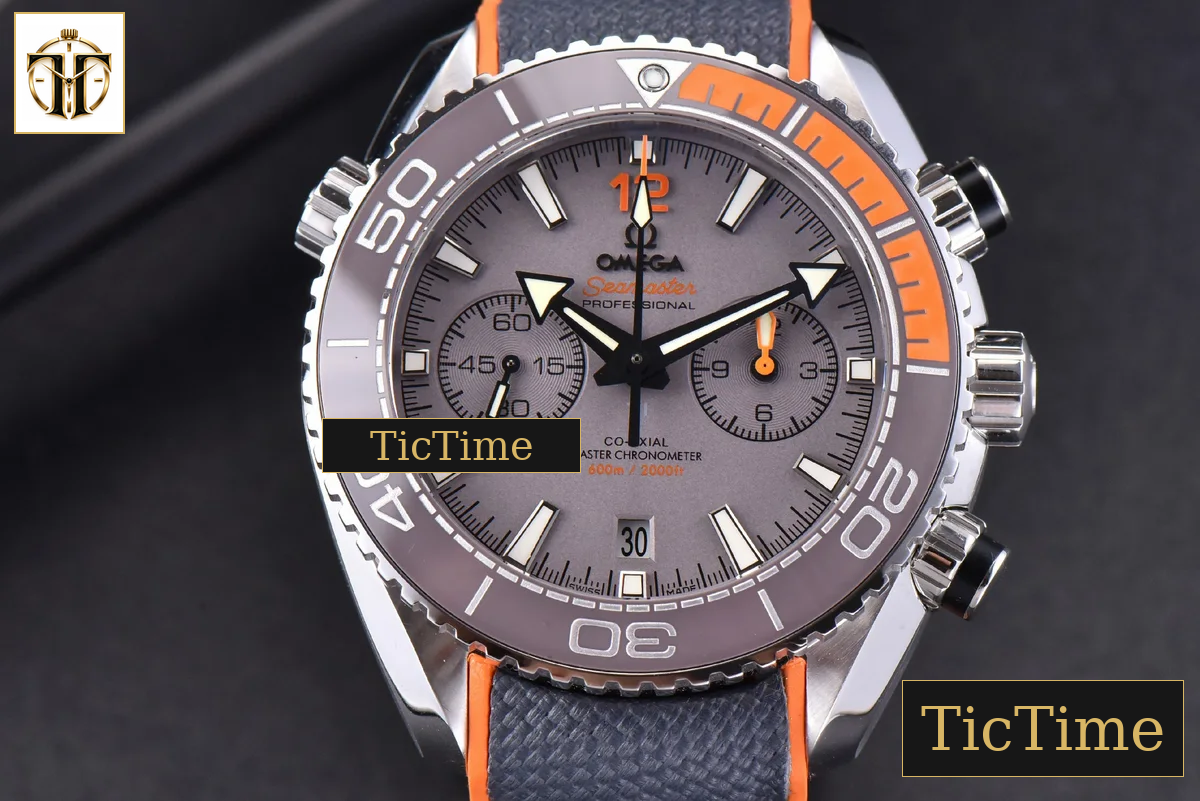 Planet Ocean Chrono 45.5mm OMF Gray Dial Orange/Black Rubber Strap A9900 — foto 31