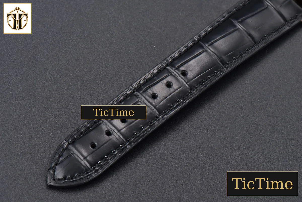 Patrimony Date 40mm ZF RG Black Dial Black Leather Strap Miyota 9015 — foto 23
