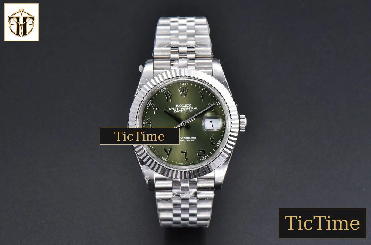 DateJust 126334 41mm BPF Olive Green Arabic Dial Jubilee Bracelet A2824 — foto 3