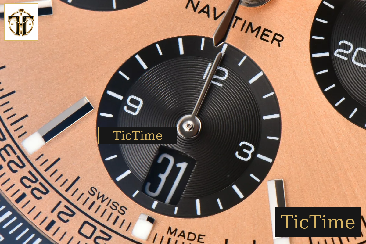 Navitimer B01 43mm BLSF RG Dial Black Subdial Black Leather Strap A7750 — foto 7