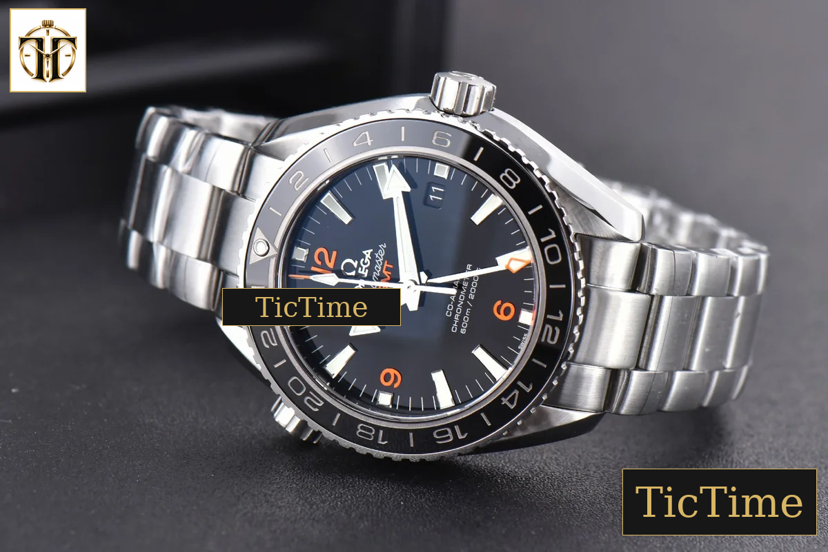 Planet Ocean 600m GMT 43.5mm VSF Black Dial Orange Marker SS Bracelet A8906 — foto 11