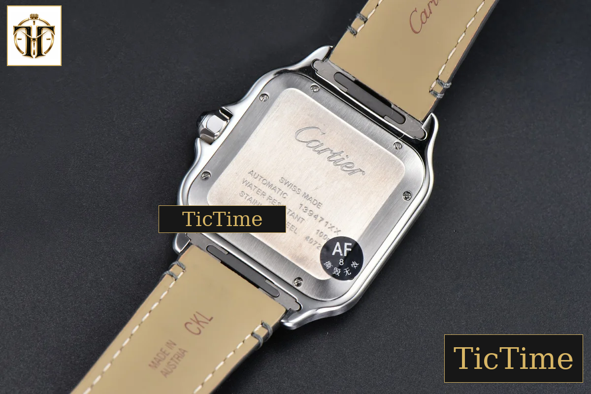 Santos de Cartier Large 40mm AF SS Grey Dial Black Leather Strap Miyota 9015 — foto 13