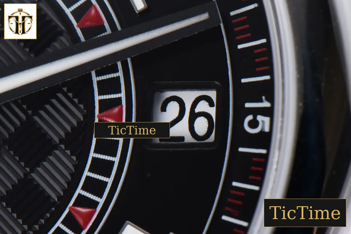 Calatrava 6007G 40mm ZF Black Dial Red Hand Nylon Strap 9015 — foto 8