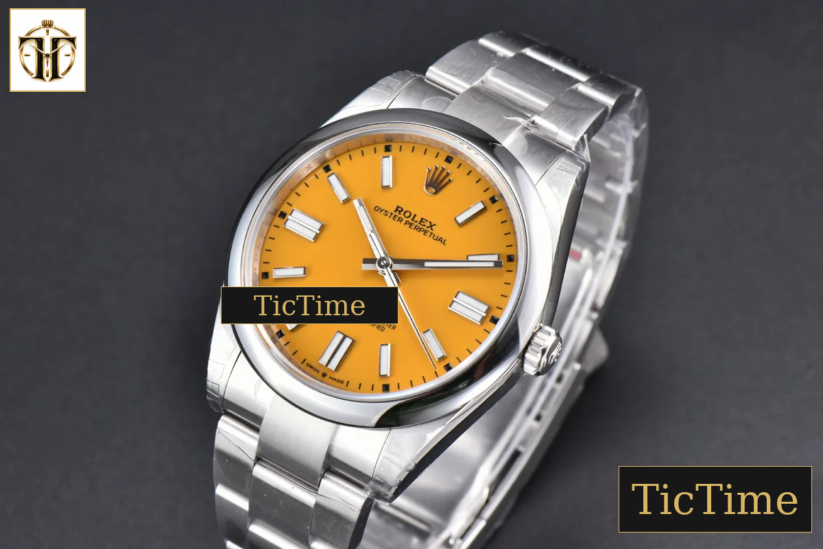 Oyster Perpetual 904L 124300 41mm VSF Yellow Dial Oyster Bracelet VS3235 — foto 5