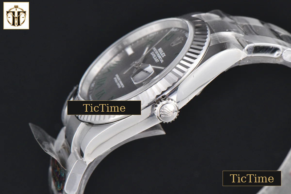 DateJust Wimbledon 126334 41mm VF Gray Dial Green Roma Marker Oyster Bracelet DD3235 — foto 12