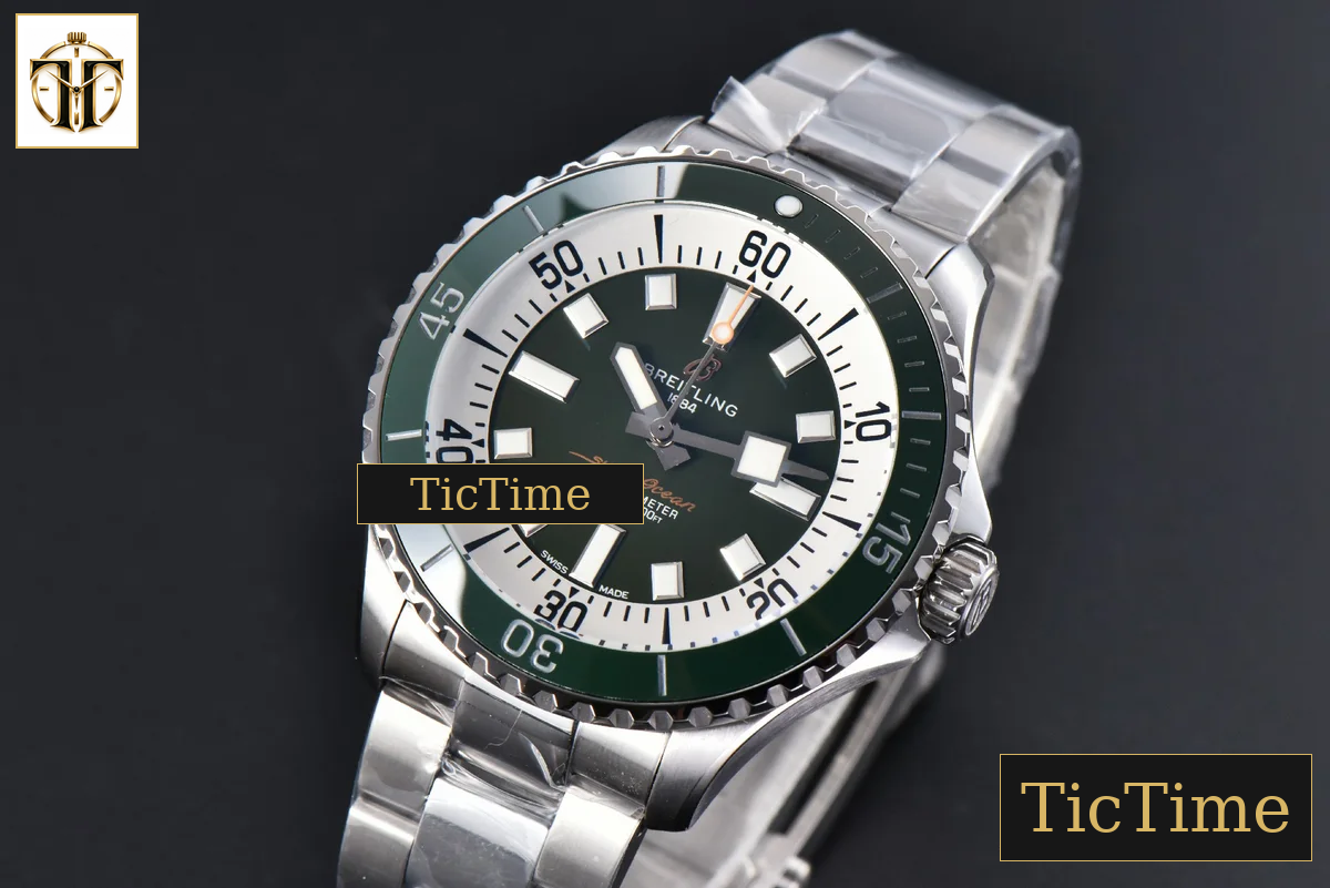 SuperOcean 44mm TF Green/White Dial SS Bracelet A2824 — foto 5