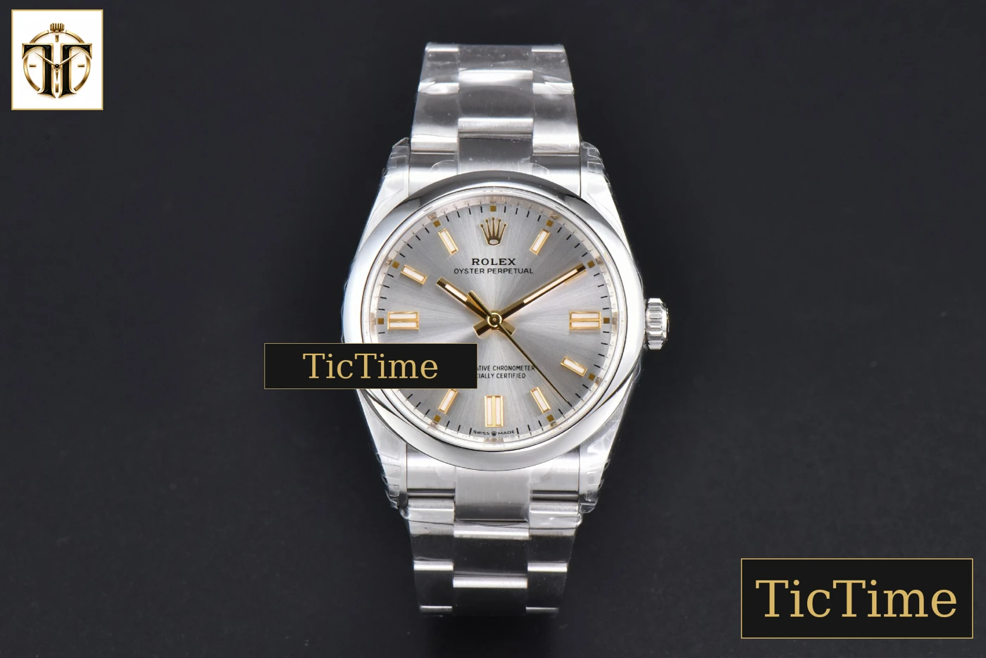 Vista frontal — yster Perpetual 904L 126000 36mm VSF Silver Dial Oyster Bracelet VS3235