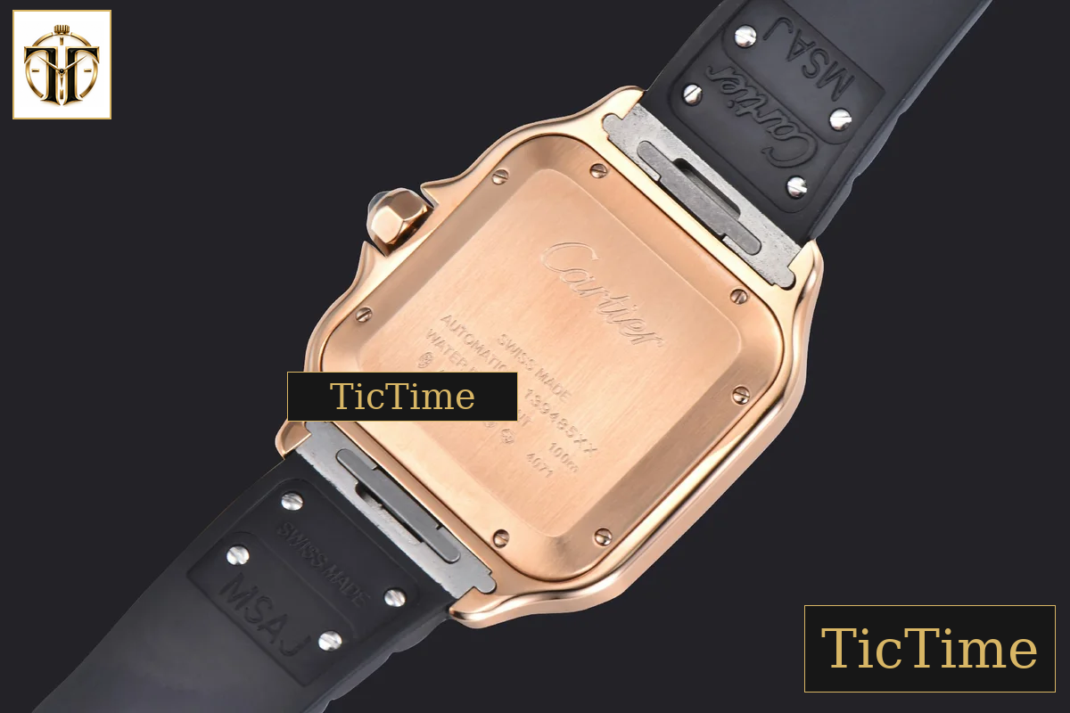 Santos de Cartier XL 40mm AF RG White Dial Black Rubber Strap Miyota 9015 — foto 14