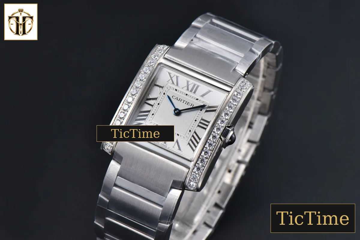 Tank Francaise Medium 32mmx 27mm 8848F Diamond SS Bracelet Quartz — foto 5