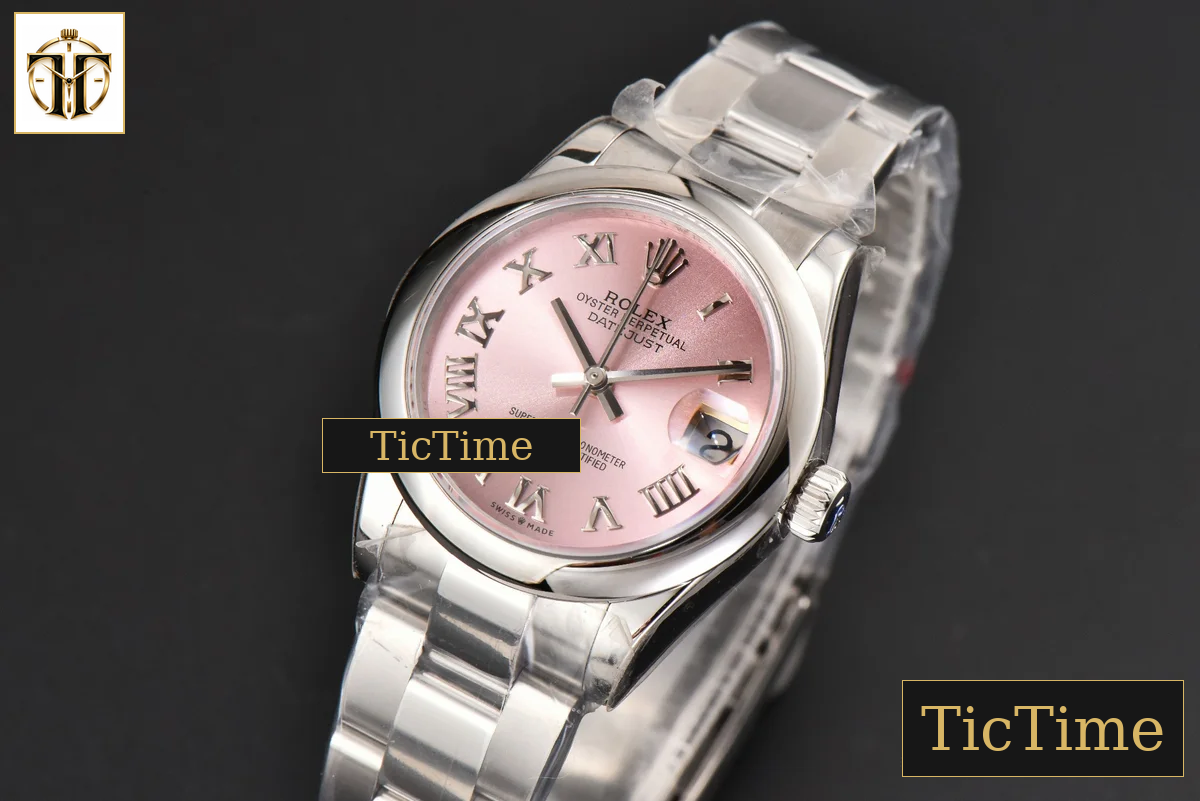 DateJust Ladies 904L Smooth 31mm WF Pink Dial Roma Marker Oyster Bracelet A2671 — foto 4