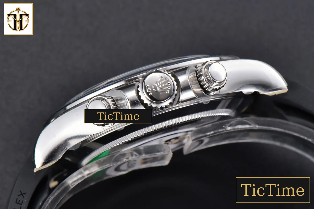 Daytona 904L 116509 40mm Clean Factory White Dial Black Subdial Oysterflex Strap SA4130 — foto 17