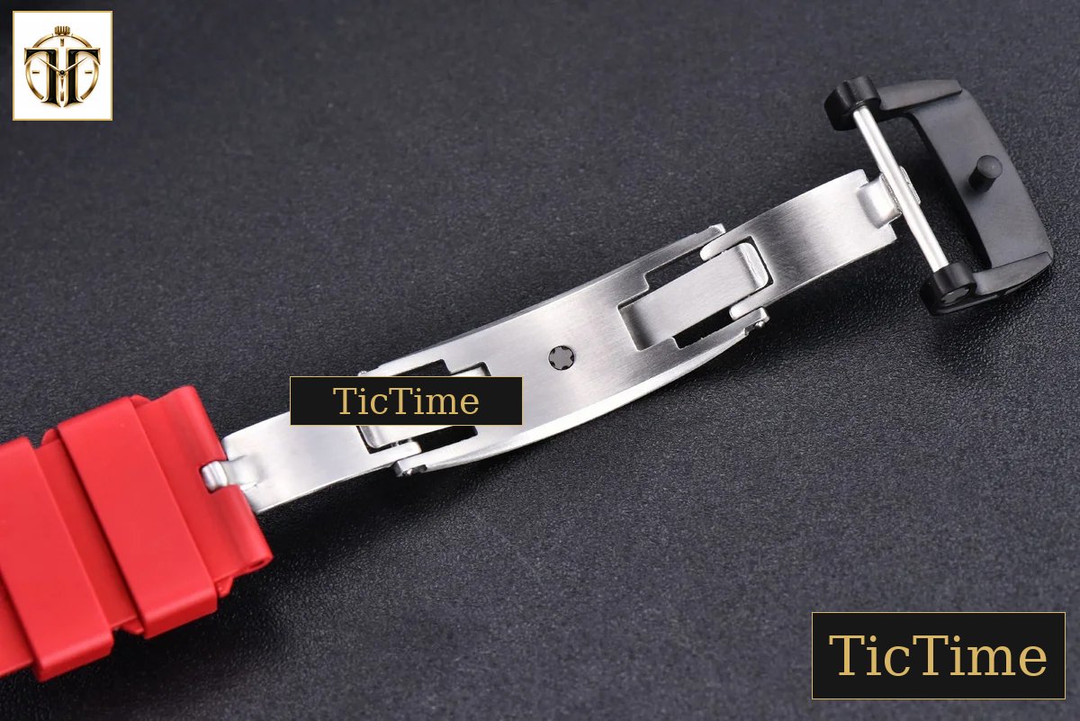 RM035-02 KVF Skeleton Dial Red Red Rubber Strap V3 Miyota8215 — foto 23