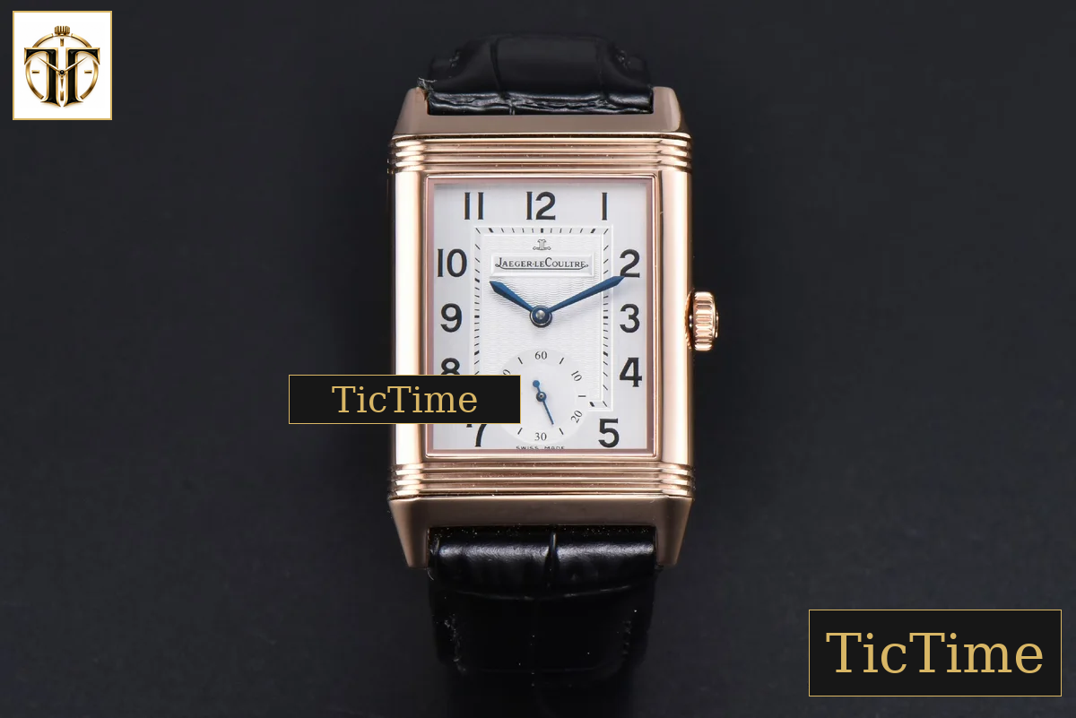 Master Reverso Tribute Small Seconds 30x47mm MGF RG White Dial Black Leather Strap A854A — foto 3