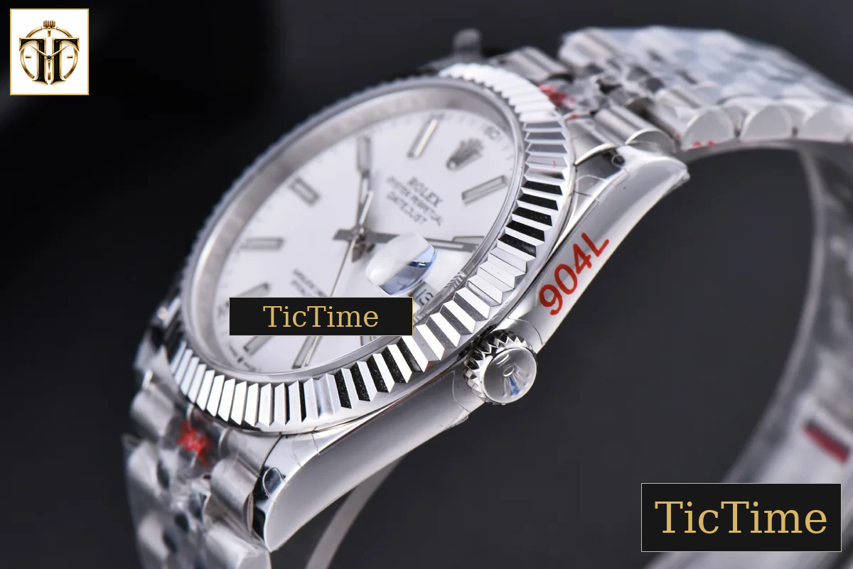 Datejust 41mm GMF SS White Dial Lume Marker Fluted Bezel Jubille Bracelet VR3235 — foto 11