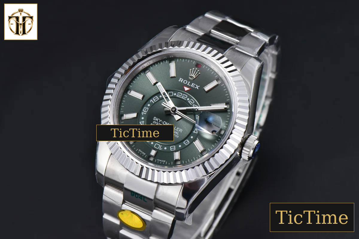 Sky-Dweller 904L 326934 42mm ZF Green Dial SS Bracelet A2824 — foto 5