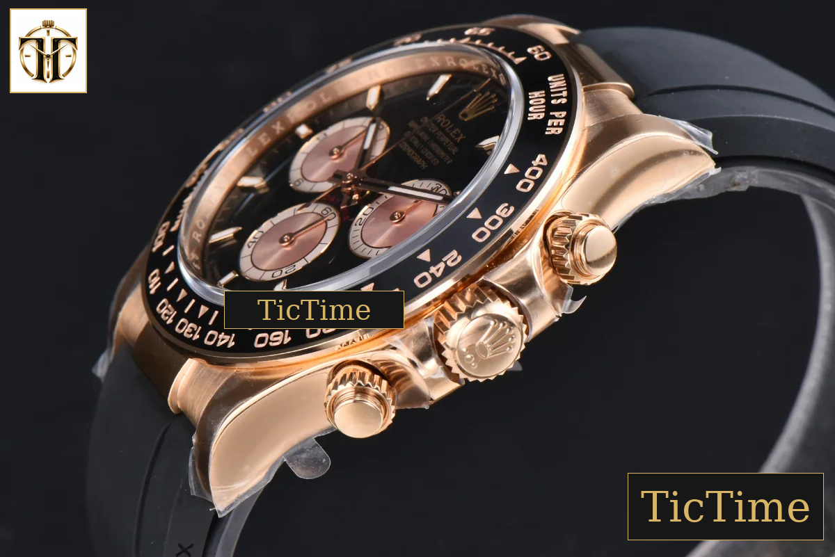 Daytona 126515 40mm Clean Factory RG Black Dial RG Subdial Oysterflex Strap DD4131 — foto 14